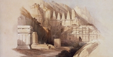 Lï¿½mina de una tumba en Petra -  Agencia Viajes Próximo Oriente