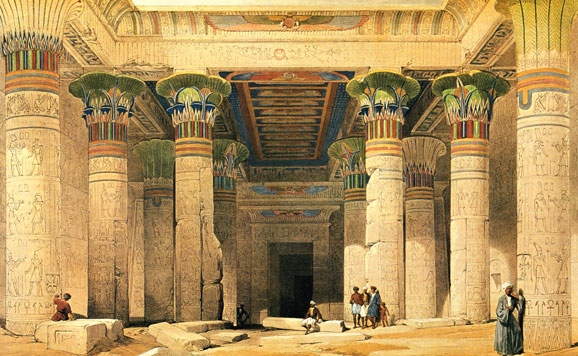 Ilustración de la Gran Puerta del Templo de Isis, en la Isla de Philae (Egipto). – Agencia Viajes Próximo Oriente